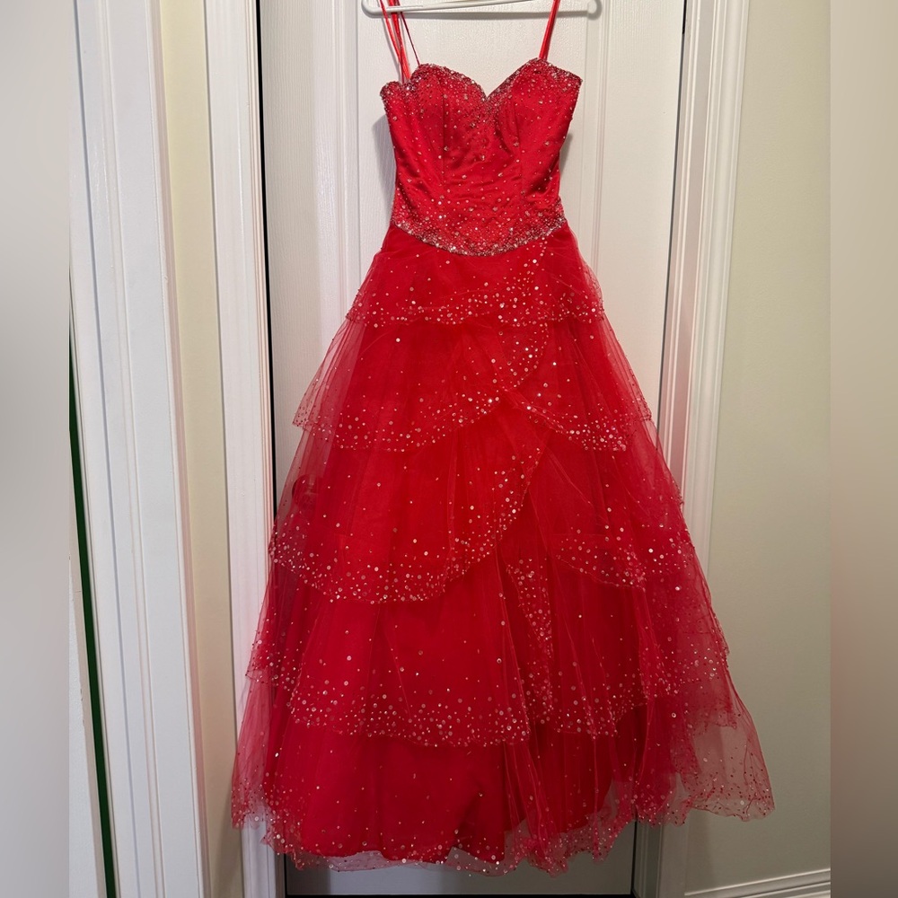 Mori Lee Sequined Prom Gown
